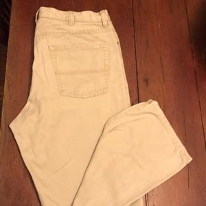 Men’s 34x34 khaki LL bean pants in a standard fit.